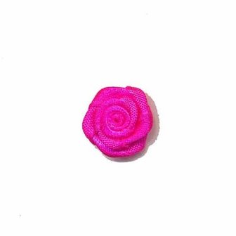 Roosje satijn knal roze 15 mm (ca. 25 stuks)