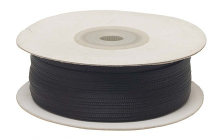 Zwart dubbelzijdig satijnband 4 mm (ca. 90 m)
