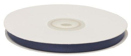 Donker blauw dubbelzijdig satijnband 7 mm (ca. 30 m)