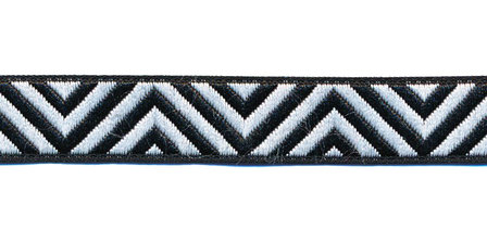 Sierband zigzag zwart-wit 12 mm (ca. 22 m)