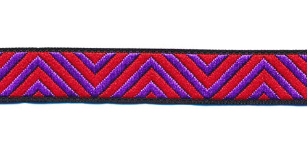 Sierband zigzag paars-rood 12 mm (ca. 22 m)
