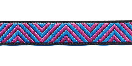 Sierband zigzag roze-blauw 12 mm (ca. 22 m)