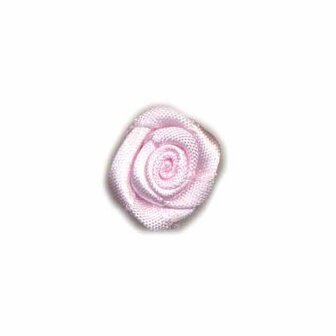 Roosje satijn licht roze 20 mm (ca. 25 stuks)
