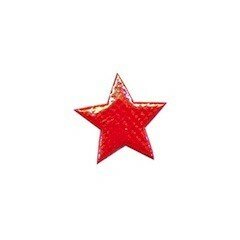 Applicatie glim ster rood klein 18 mm (ca. 100 stuks)