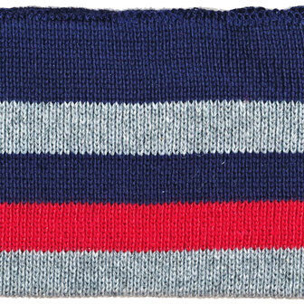 Boord donker blauw-grijs-rood gestreept ca. 45 cm (6 stuks)