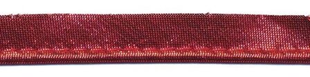 Rood metallic piping-/paspelband 10 mm (ca. 10 meter)