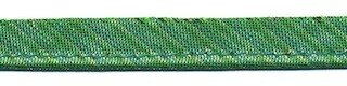 Groen gestreept metallic piping-/paspelband 10 mm (ca. 10 meter)