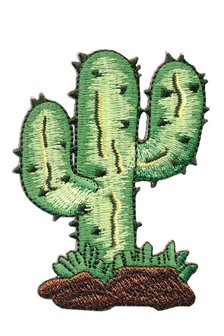 Opstrijkbare applicatie cactus in het wild (5 stuks)