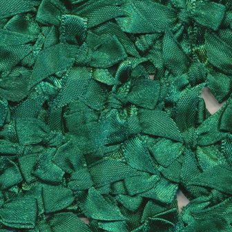 Satijnen strikjes donker groen (ca. 100 stuks)