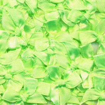 Satijnen strikjes NEON groen (ca. 100 stuks)