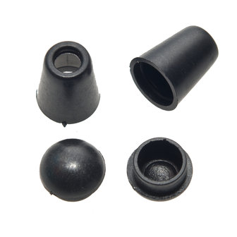 Eindstopper kegelvormig zwart voor ca. 4 mm koord (ca. 200 stuks)