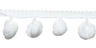 Pompom band wit 20 mm (ca. 16 meter)