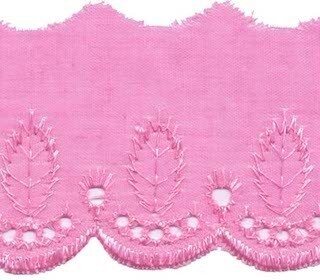 Broderie roze 50 mm (ca. 13,5 m)