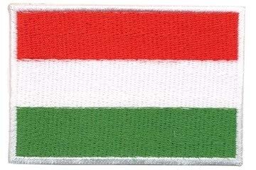 Opstrijkbare applicatie Hongaarse vlag (5 stuks)
