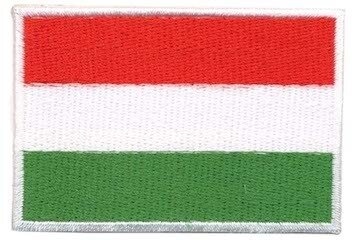 Opstrijkbare applicatie Hongaarse vlag (1 stuk)