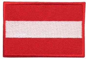 Opstrijkbare applicatie Oostenrijkse vlag (1 stuk)