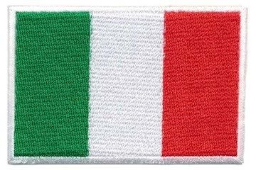 Opstrijkbare applicatie Italiaanse vlag (1 stuk)