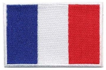 Opstrijkbare applicatie Franse vlag (5 stuks)