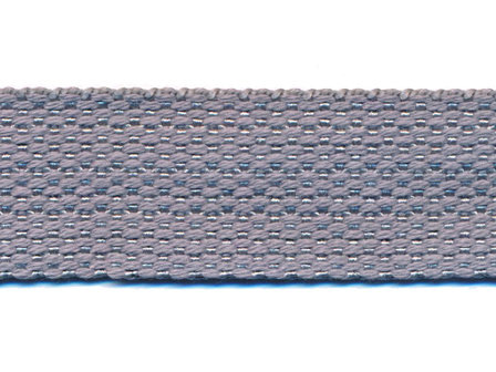 Polyester webbing 25 mm grey COTTON-LOOK (ca. 50 m)