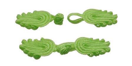 Chinese sluiting licht groen ca.  70 x 20 mm (ca. 25 stuks)