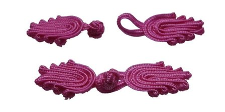 Chinese sluiting fuchsia ca.  70 x 20 mm (ca. 25 stuks)