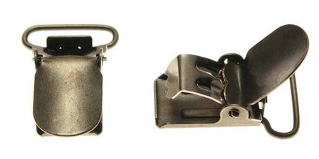 Bretel clip bronskleurig met ronde hoeken 20 mm (25 stuks)