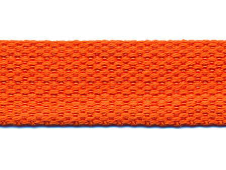 Tassenband 25 mm oranje COTTON-LOOK (ca. 50 m)