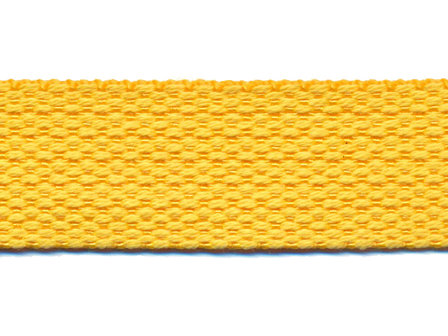 Tassenband 25 mm geel COTTON-LOOK (ca. 50 m)