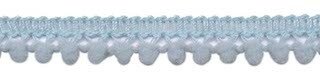 Mini pompomband licht blauw 10 mm (ca. 32 meter)