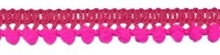 Mini pompomband knal roze 10 mm (ca. 32 meter)