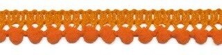 Mini pompomband oranje 10 mm (ca. 32 meter)