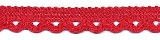 Sierband met lus-/schulprandje rood 12 mm (ca. 32 meter)