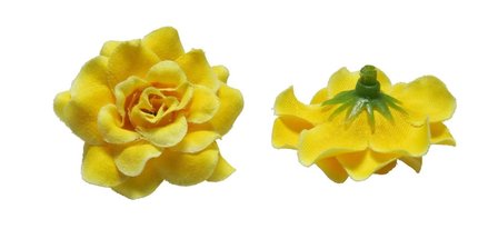 Roos geel stof ca. 4,5 cm (10 stuks)