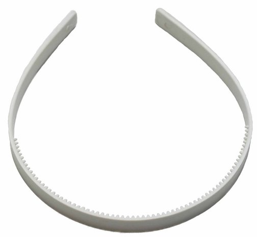 Diadeem om zelf te bekleden 10 mm wit (6 stuks)