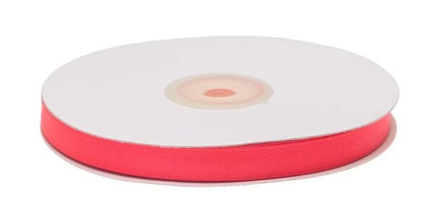 NEON roze dubbelzijdig satijnband 10 mm (ca. 30 m)