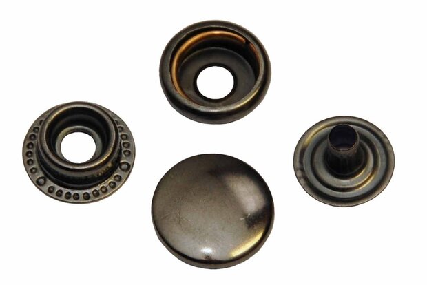 Drukker oud nikkel 15 mm, type 4-7 (ca. 25 stuks)