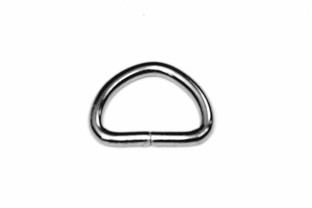 Metalen D-ring zilverkleurig 20 mm (ca. 25 stuks)