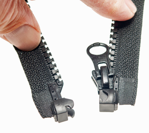 Teilbarer Reißverschluss mit Magnetverschluss schwarz 70 cm (1 Stück)