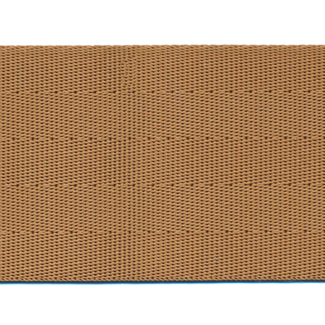 Tassenband autogordel-look 50 mm licht bruin STEVIG (ca. 5 m)