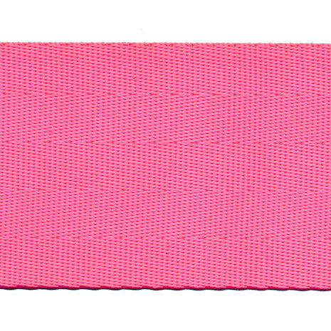 Tassenband autogordel-look 50 mm NEON roze STEVIG (ca. 5 m)