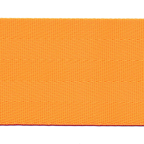 Tassenband autogordel-look 50 mm NEON oranje STEVIG (ca. 5 m)