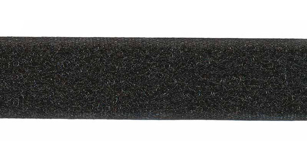 Klittenband 16 mm LUS zwart (rol van ca. 25 m)