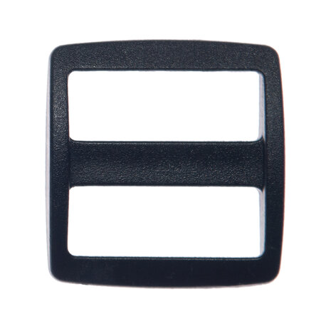 Schuifgesp  HOOG zwart kunststof 25 mm (100 stuks)