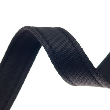 Cushion webbing 25 mm zwart (50 m)