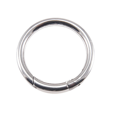 Metalen O-ring met musketonsluiting zilverkleurig 30 mm (1 stuk)