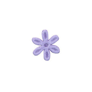 Applicatie bloem lila satijn effen klein 18 mm (ca. 100 stuks)