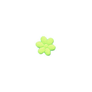 Applicatie bloem mintgroen satijn effen mini 10 mm (ca. 100 stuks) - achterzijde