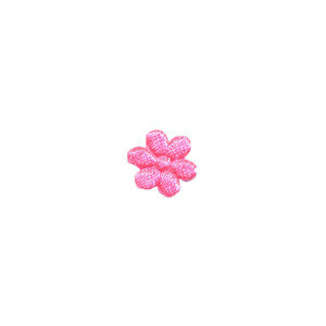 Applicatie bloem NEON roze satijn effen mini 10 mm (ca. 100 stuks)