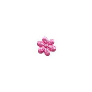 Applicatie bloem roze satijn effen mini 10 mm (ca. 100 stuks)
