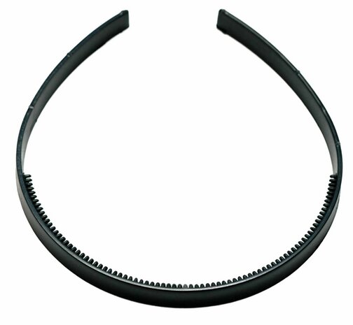 Diadeem om zelf te bekleden 14 mm zwart (6 stuks)